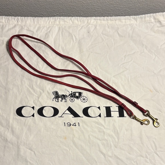 Coach Vintage Red Double strand strap for Basic Bag, etc - Picture 1 of 5